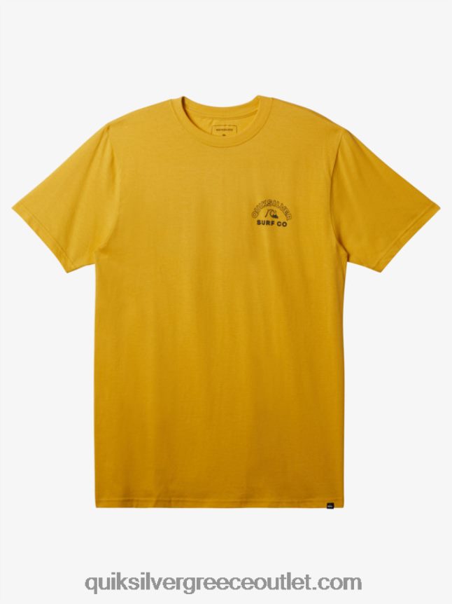 διαχρονικό spin t-shirt Quiksilver άνδρες 66LP84108 κρόκος κίτρινος
