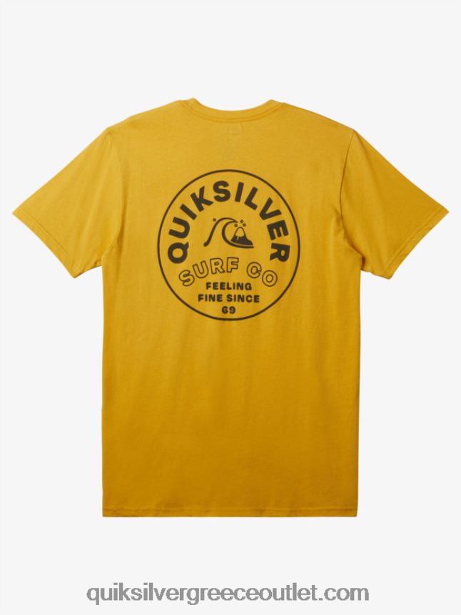 διαχρονικό spin t-shirt Quiksilver άνδρες 66LP84108 κρόκος κίτρινος