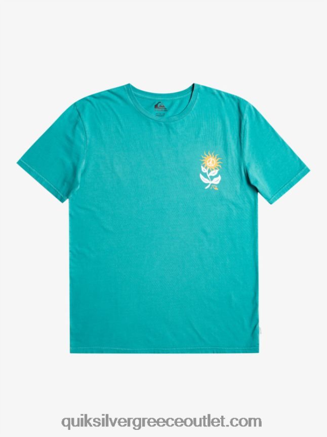 sun bloom μπλουζάκι Quiksilver άνδρες 66LP841021 μπλε της Βρετάνης