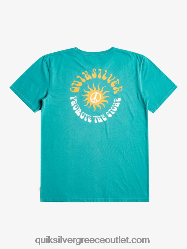 sun bloom μπλουζάκι Quiksilver άνδρες 66LP841021 μπλε της Βρετάνης