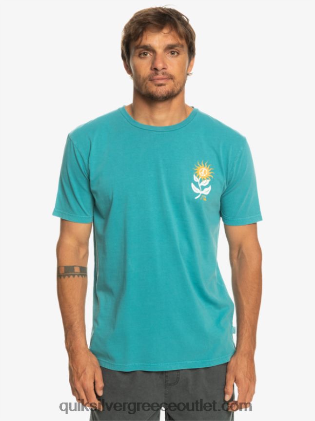 sun bloom μπλουζάκι Quiksilver άνδρες 66LP841021 μπλε της Βρετάνης