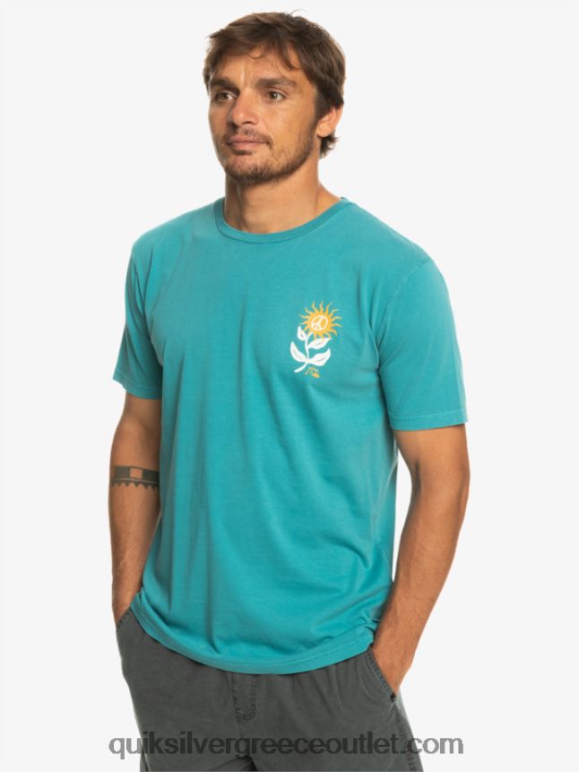 sun bloom μπλουζάκι Quiksilver άνδρες 66LP841021 μπλε της Βρετάνης