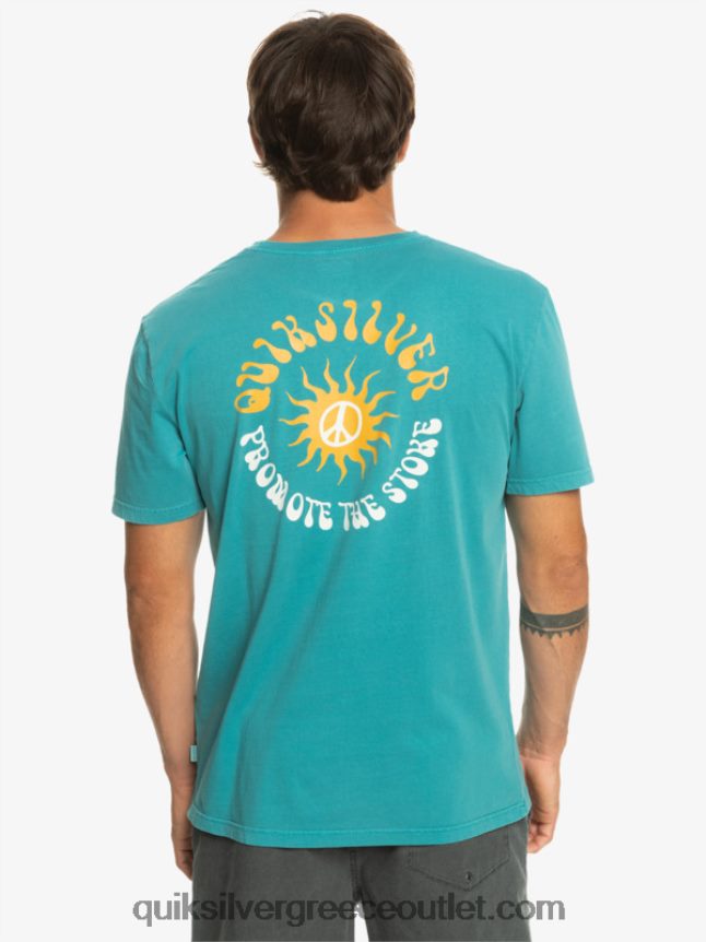 sun bloom μπλουζάκι Quiksilver άνδρες 66LP841021 μπλε της Βρετάνης