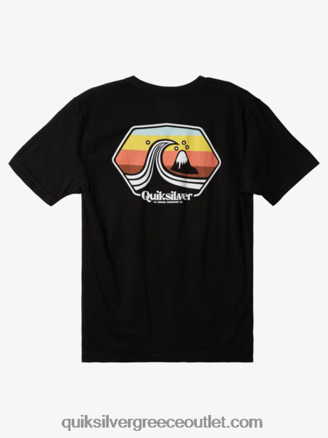 t-shirt στο λιμάνι Quiksilver άνδρες 66LP841511 μαύρος