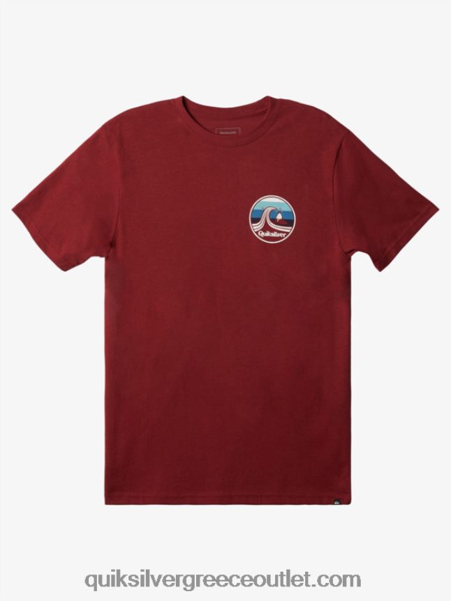 t-shirt στο λιμάνι Quiksilver άνδρες 66LP841512 ρουμπίνι κρασί