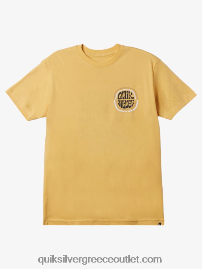 t-shirt ψηλό χιλιόμετρο Quiksilver άνδρες 66LP841640 ώχρα