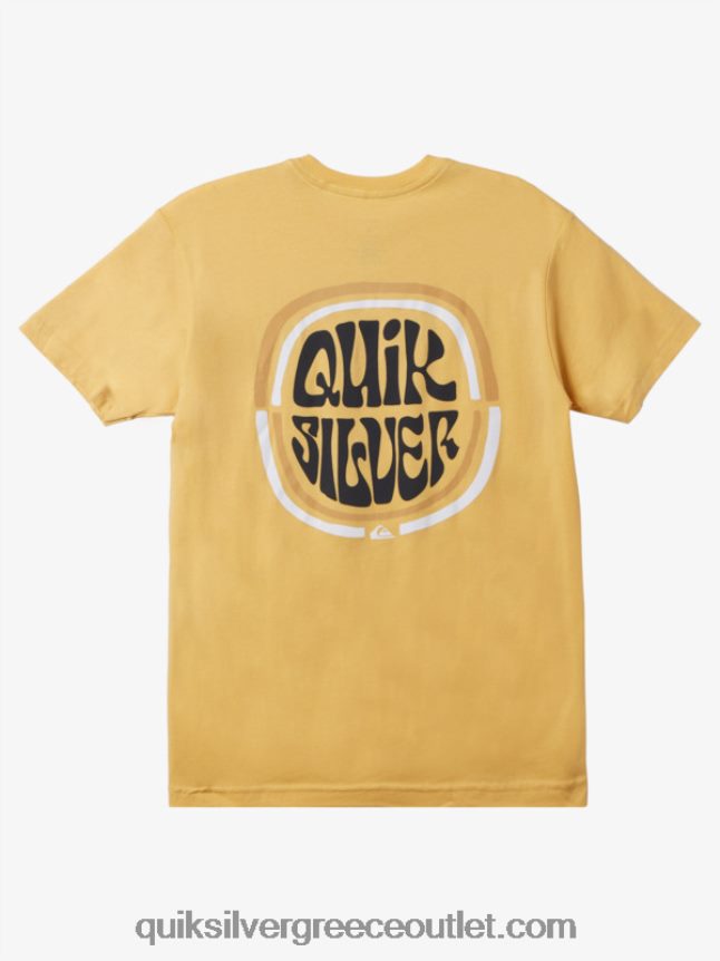 t-shirt ψηλό χιλιόμετρο Quiksilver άνδρες 66LP841640 ώχρα