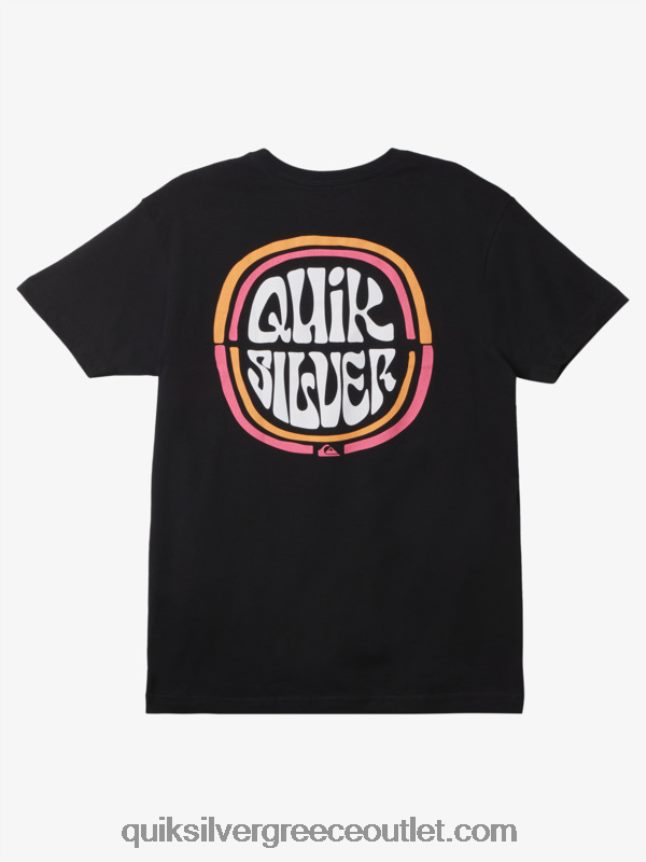 t-shirt ψηλό χιλιόμετρο Quiksilver άνδρες 66LP841641 μαύρος