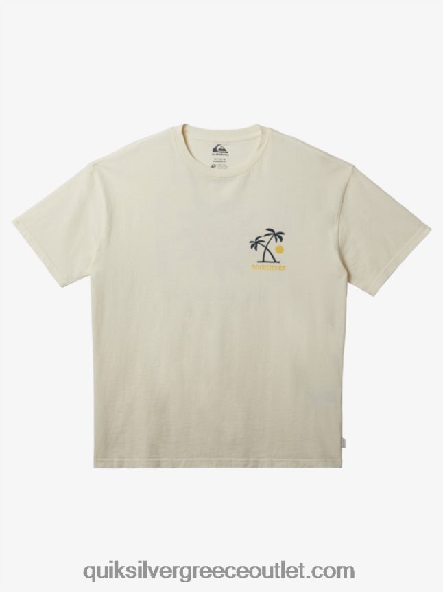 t-shirt με τελετουργίες ηλιοβασιλέματος Quiksilver άνδρες 66LP84391 σημύδα