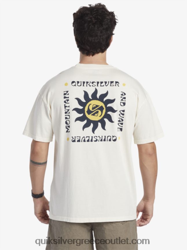 t-shirt με τελετουργίες ηλιοβασιλέματος Quiksilver άνδρες 66LP84391 σημύδα
