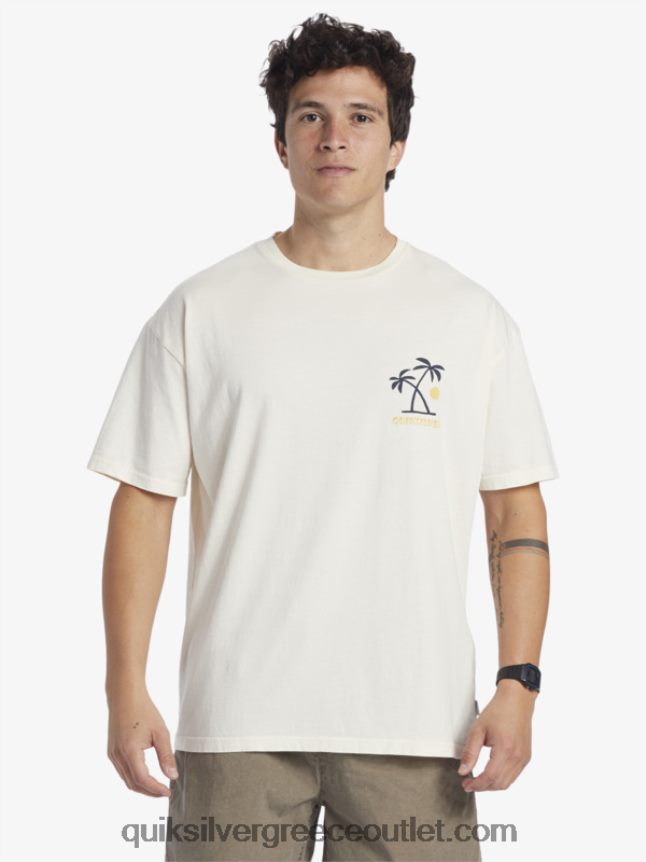 t-shirt με τελετουργίες ηλιοβασιλέματος Quiksilver άνδρες 66LP84391 σημύδα