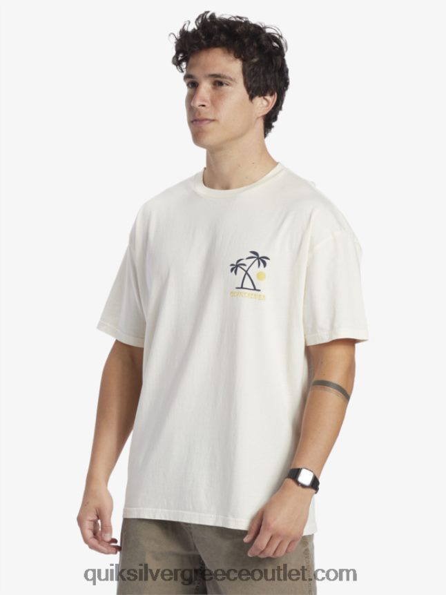 t-shirt με τελετουργίες ηλιοβασιλέματος Quiksilver άνδρες 66LP84391 σημύδα