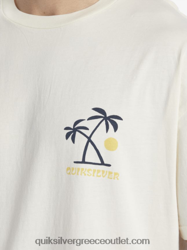 t-shirt με τελετουργίες ηλιοβασιλέματος Quiksilver άνδρες 66LP84391 σημύδα