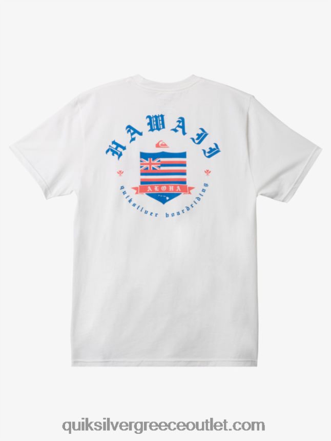 t-shirt των βασιλιάδων της Χαβάης Quiksilver άνδρες 66LP84997 άσπρο
