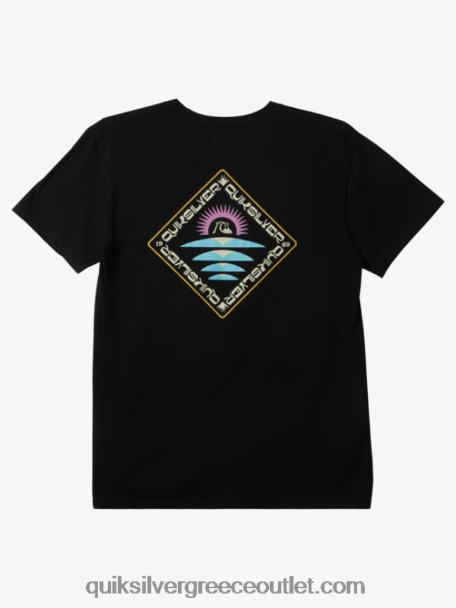 t-shirt clearview Quiksilver άνδρες 66LP84392 μαύρος