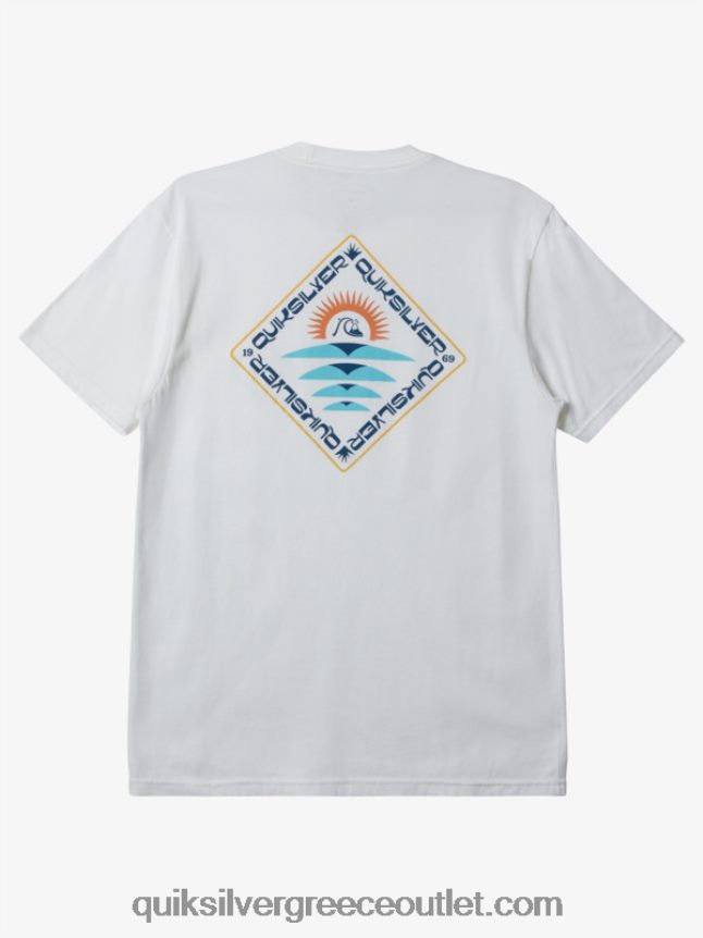 t-shirt clearview Quiksilver άνδρες 66LP84394 άσπρο