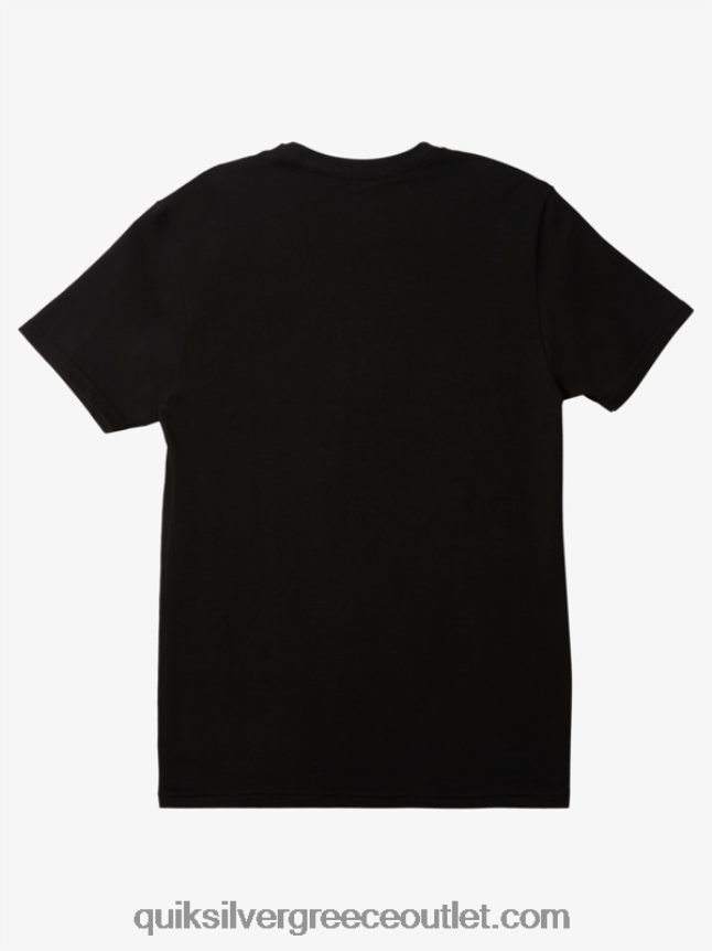 t-shirt με λογότυπο comp Quiksilver άνδρες 66LP84189 μαύρος