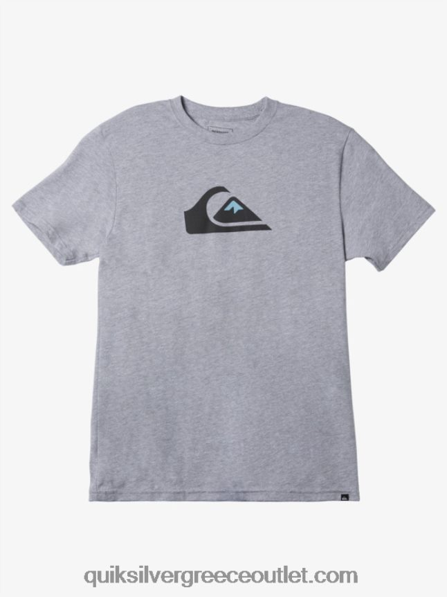 t-shirt με λογότυπο comp Quiksilver άνδρες 66LP84191 αθλητικό ρείκι