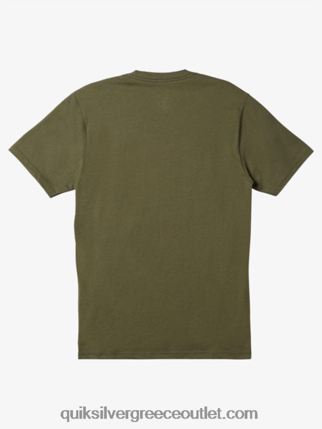 t-shirt με λογότυπο comp Quiksilver άνδρες 66LP84192 τετράφυλλο τριφύλλι
