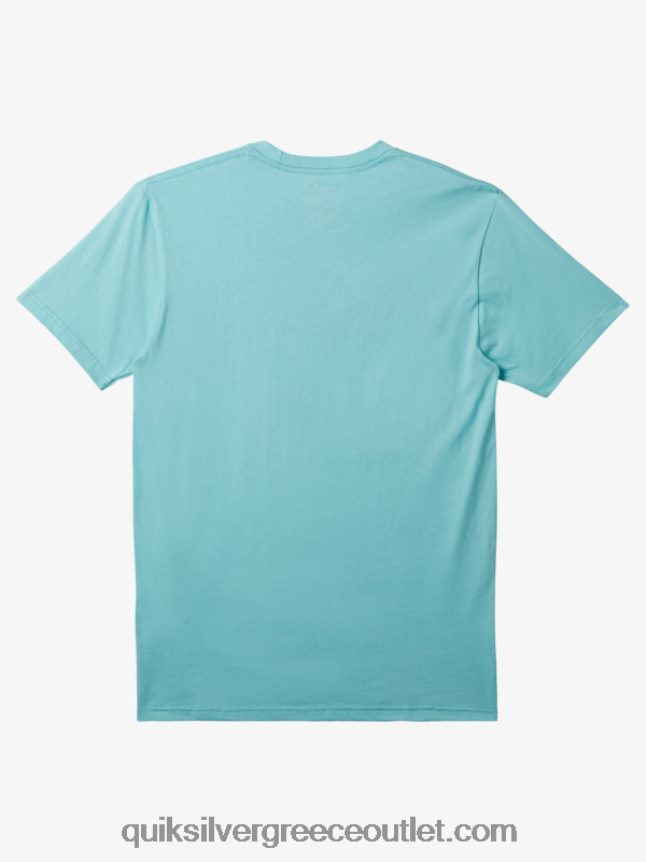 t-shirt με λογότυπο comp Quiksilver άνδρες 66LP84193 μπλε άγγελος