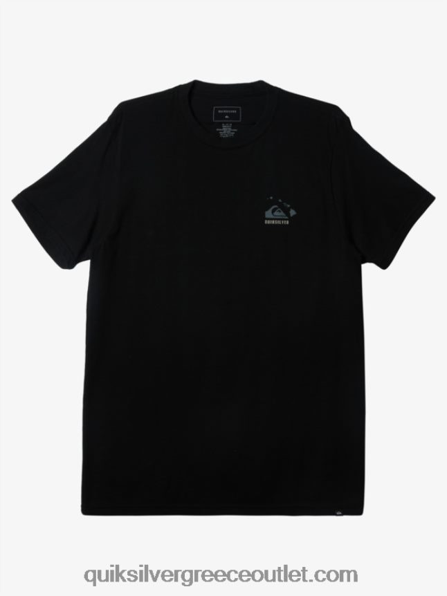t-shirt survivor της Χαβάης Quiksilver άνδρες 66LP84116 μαύρος
