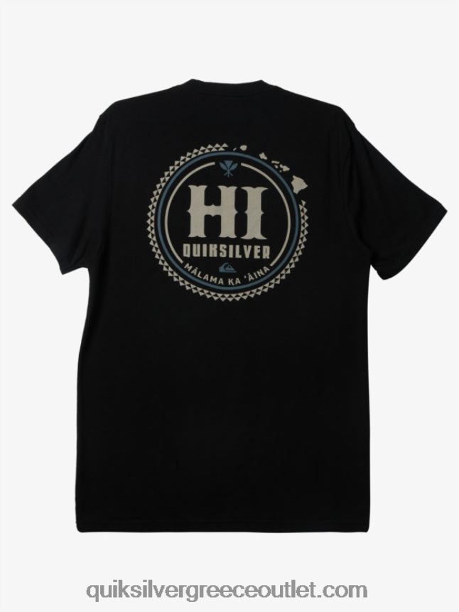 t-shirt survivor της Χαβάης Quiksilver άνδρες 66LP84116 μαύρος