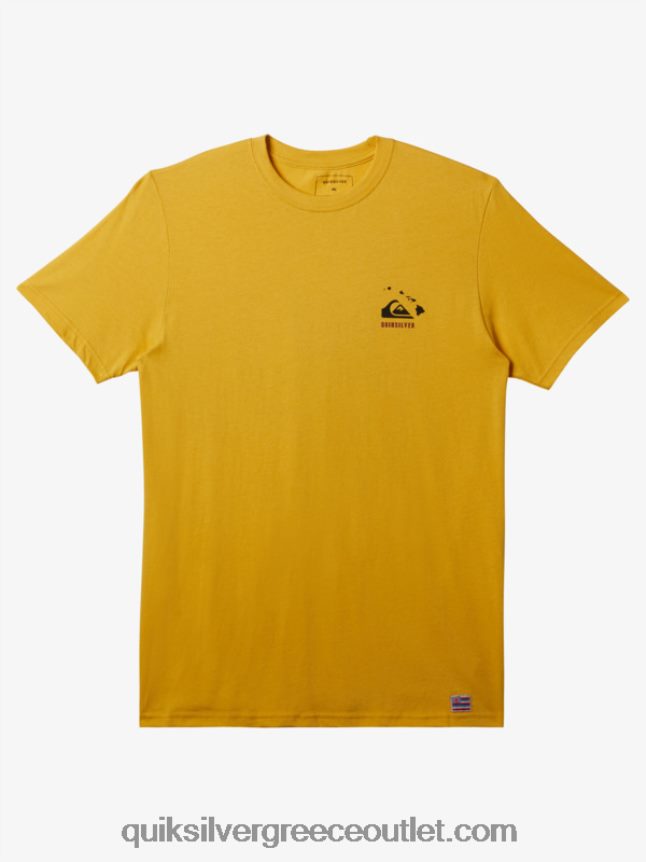 t-shirt survivor της Χαβάης Quiksilver άνδρες 66LP84117 κρόκος κίτρινος