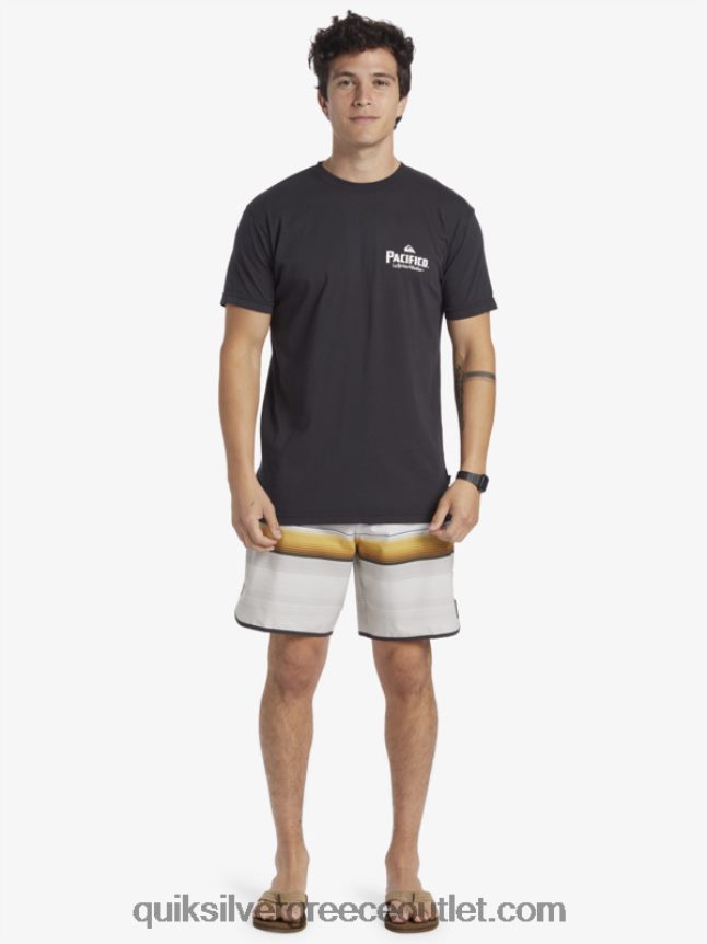 t-shirt με γραφικά vibes Quiksilver x Pacifico άνδρες 66LP8410 ασφαλτικό σκυρόδερμα