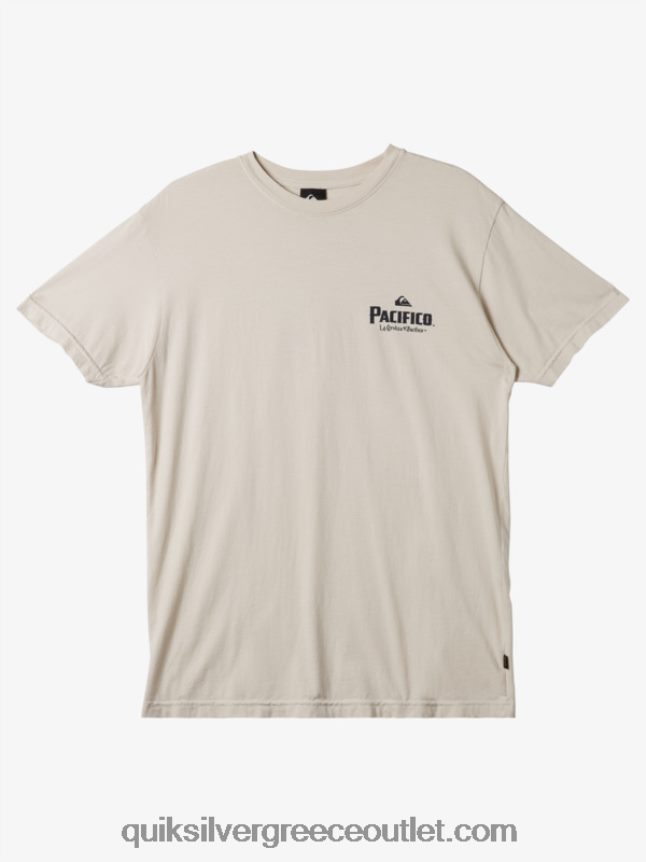 t-shirt με γραφικά vibes Quiksilver x Pacifico άνδρες 66LP849 πέτρα