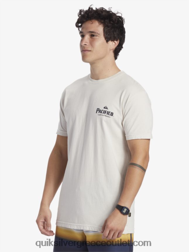 t-shirt με γραφικά vibes Quiksilver x Pacifico άνδρες 66LP849 πέτρα