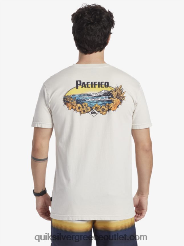 t-shirt με γραφικά vibes Quiksilver x Pacifico άνδρες 66LP849 πέτρα