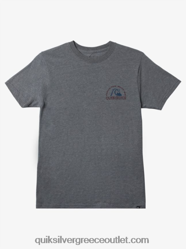 νέο μπλουζάκι take mod Quiksilver άνδρες 66LP841072 μέτρια γκρίζα ρείκι