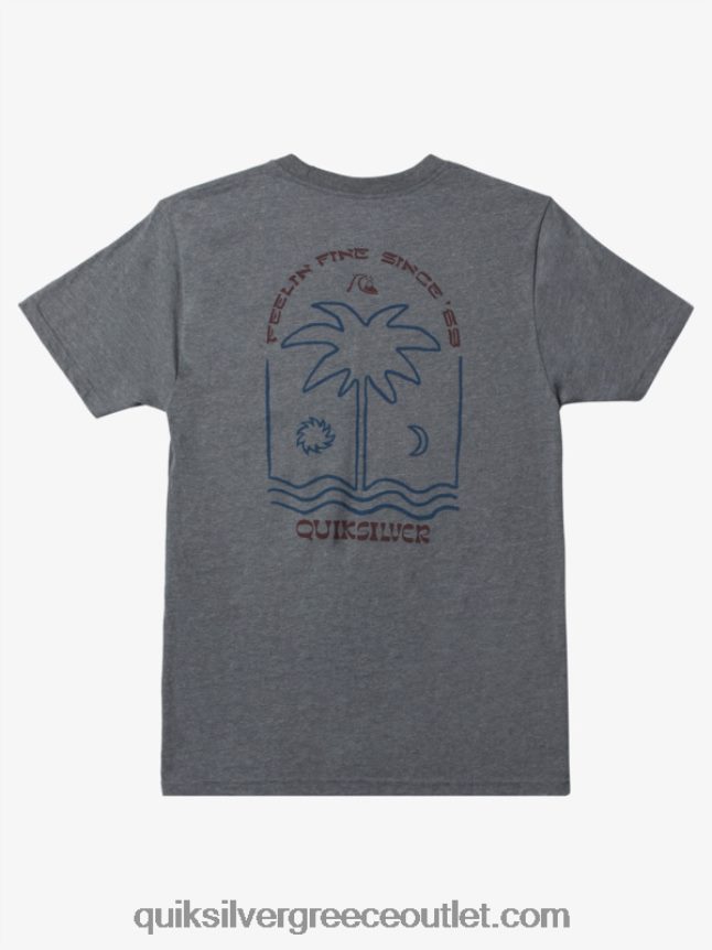 νέο μπλουζάκι take mod Quiksilver άνδρες 66LP841072 μέτρια γκρίζα ρείκι