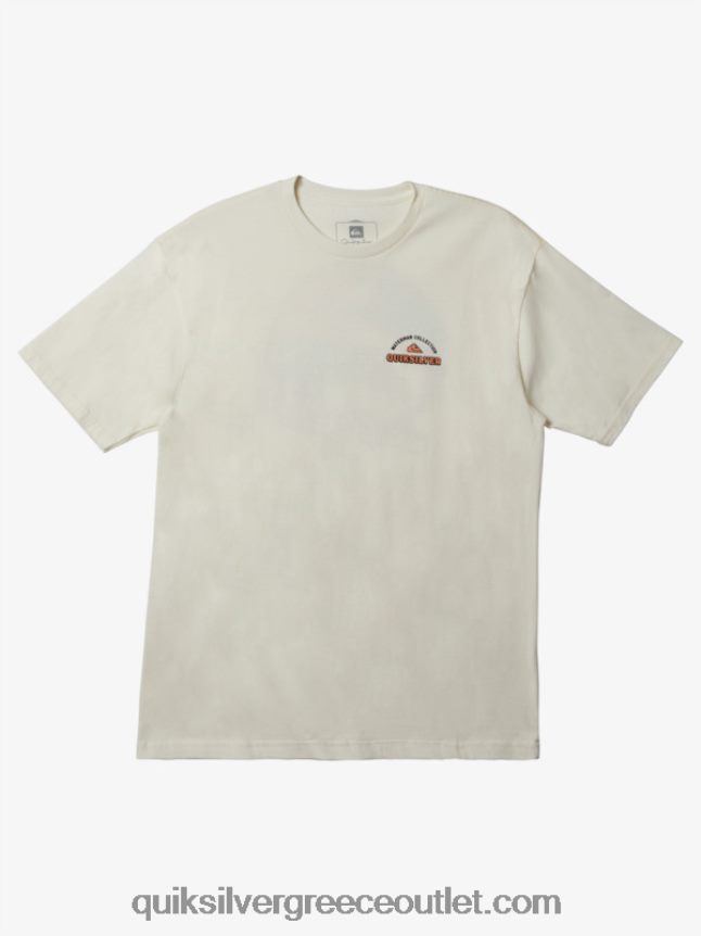 μπλουζάκι με πτερύγια waterman Quiksilver άνδρες 66LP841047 αντίκα λευκό