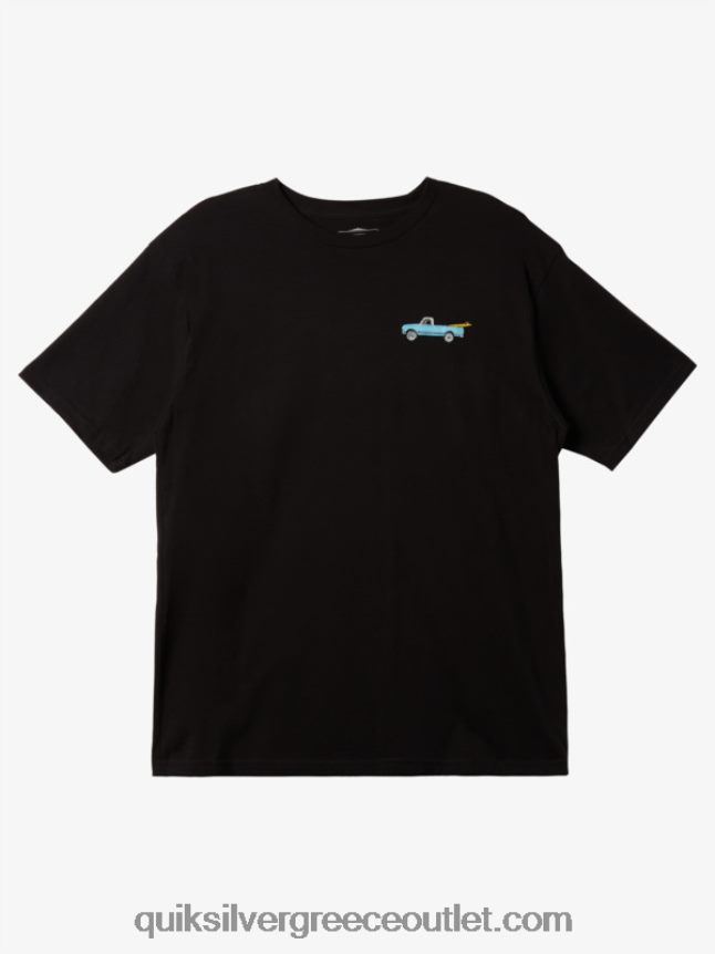 μπλουζάκι δεμένο με φάρους waterman Quiksilver άνδρες 66LP841343 μαύρος