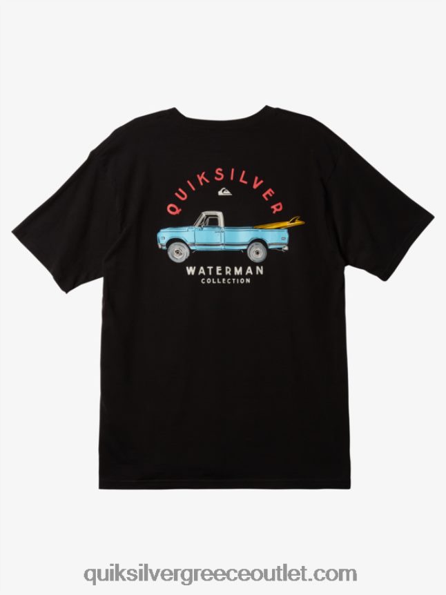 μπλουζάκι δεμένο με φάρους waterman Quiksilver άνδρες 66LP841343 μαύρος