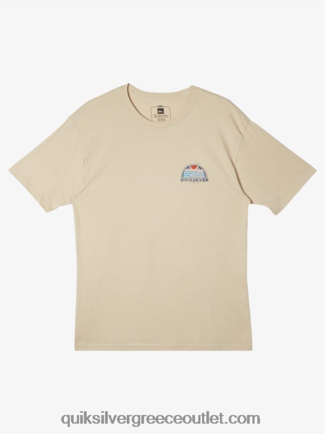 μπλουζάκι με θέα waterman Quiksilver άνδρες 66LP8438 καστανό ρύζι