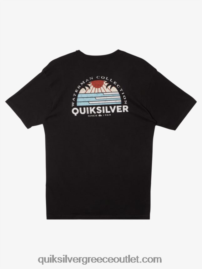 μπλουζάκι με θέα waterman Quiksilver άνδρες 66LP8439 μαύρος