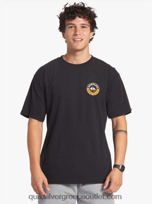 μπλουζάκι θαλάσσιου καρχαρία waterman Quiksilver άνδρες 66LP8440 μαύρος
