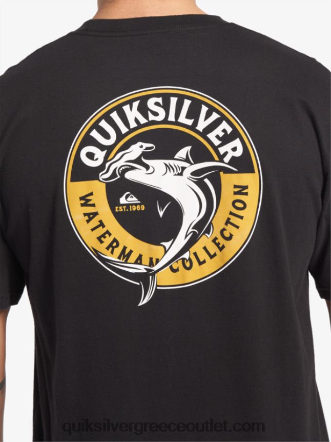 μπλουζάκι θαλάσσιου καρχαρία waterman Quiksilver άνδρες 66LP8440 μαύρος