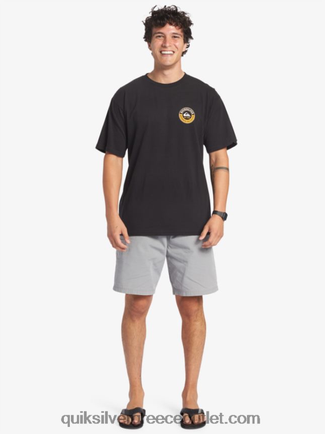 μπλουζάκι θαλάσσιου καρχαρία waterman Quiksilver άνδρες 66LP8440 μαύρος