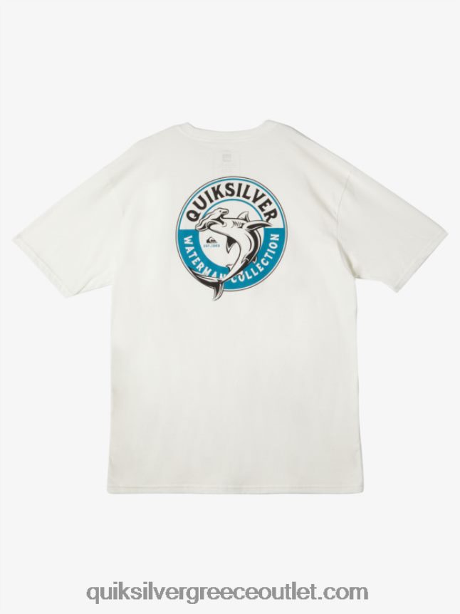 μπλουζάκι θαλάσσιου καρχαρία waterman Quiksilver άνδρες 66LP8441 Χιονάτη