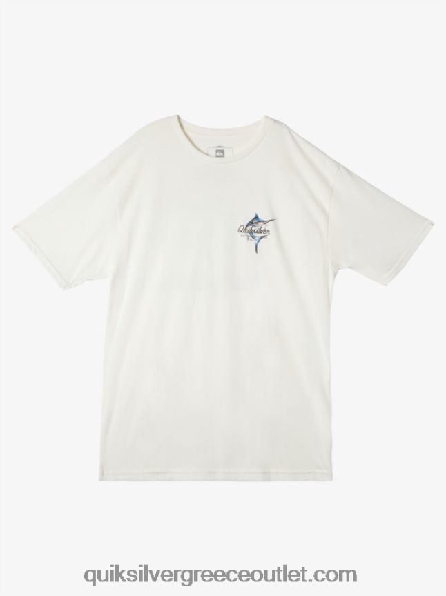 μπλουζάκι waterman ομορφιά στη θάλασσα Quiksilver άνδρες 66LP8450 Χιονάτη