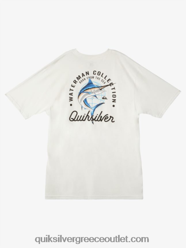 μπλουζάκι waterman ομορφιά στη θάλασσα Quiksilver άνδρες 66LP8450 Χιονάτη