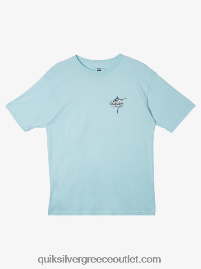 μπλουζάκι waterman ομορφιά στη θάλασσα Quiksilver άνδρες 66LP8451 υδάτινος