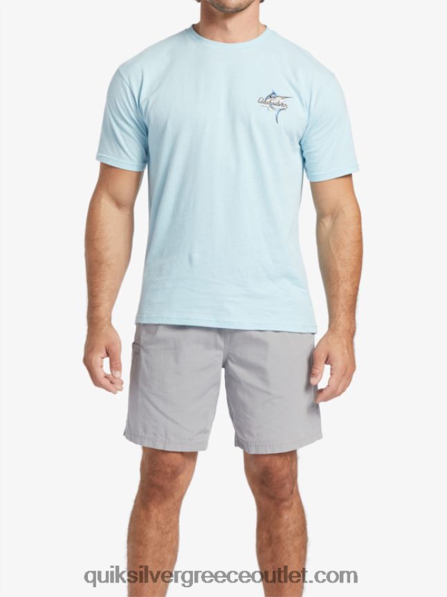 μπλουζάκι waterman ομορφιά στη θάλασσα Quiksilver άνδρες 66LP8451 υδάτινος