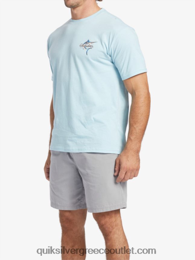 μπλουζάκι waterman ομορφιά στη θάλασσα Quiksilver άνδρες 66LP8451 υδάτινος