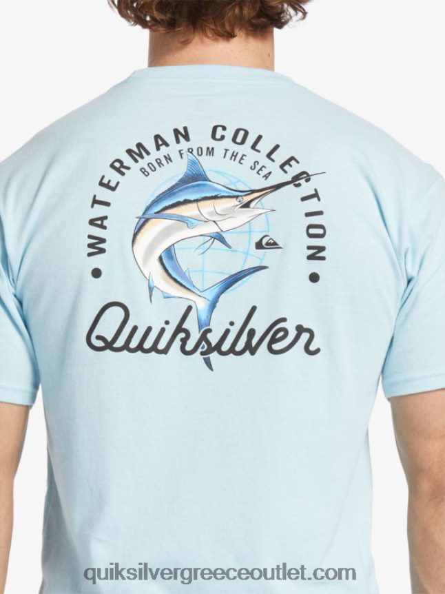 μπλουζάκι waterman ομορφιά στη θάλασσα Quiksilver άνδρες 66LP8451 υδάτινος