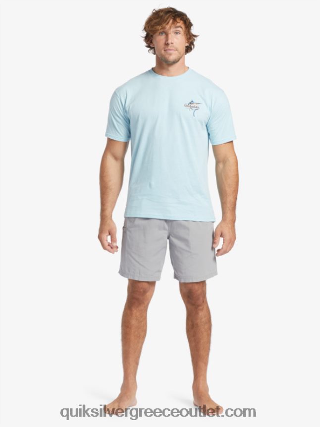 μπλουζάκι waterman ομορφιά στη θάλασσα Quiksilver άνδρες 66LP8451 υδάτινος