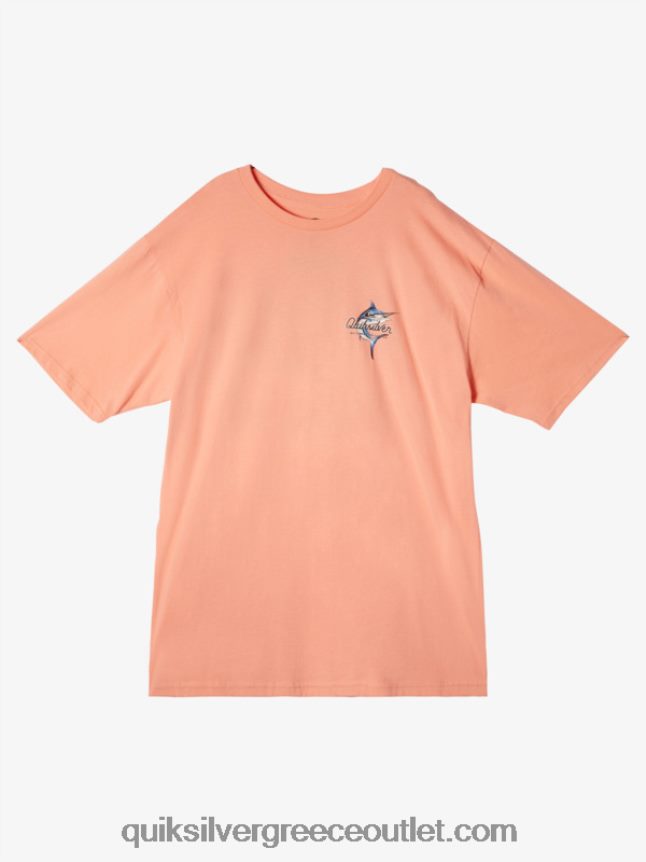 μπλουζάκι waterman ομορφιά στη θάλασσα Quiksilver άνδρες 66LP8452 ροδακινί ροζ